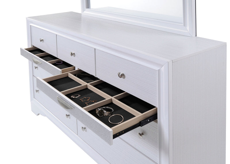 Naima White Dresser - Furniture Center (NY)