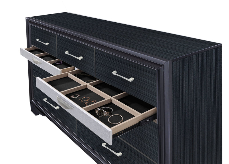 Naima Black Dresser - Furniture Center (NY)