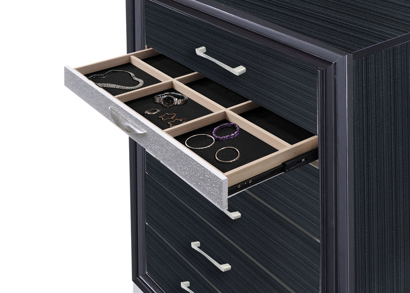 Naima Black Chest - Furniture Center (NY)