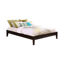 Hounslow California King, E.King, & Queen Universal Platform Bed Cappuccino - Furniture Center (NY)
