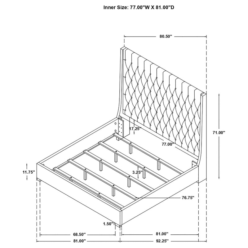 Camille Eastern King Headboard - Furniture Center (NY)