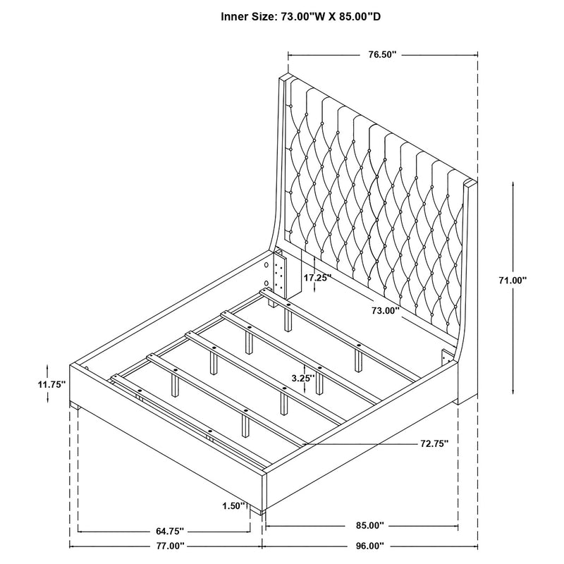 Camille Eastern / California King Headboard - Furniture Center (NY)