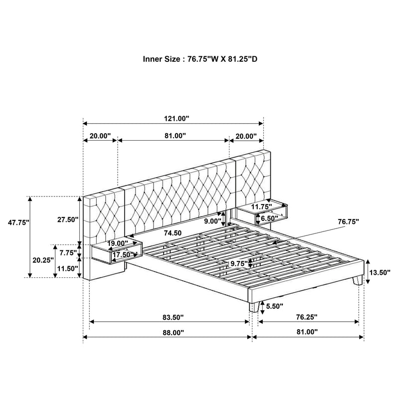 Marley Eastern King Bed - Furniture Center (NY)