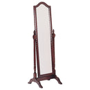 Cabot Rectangular Cheval Mirror with Arched Top Merlot - Furniture Center (NY)