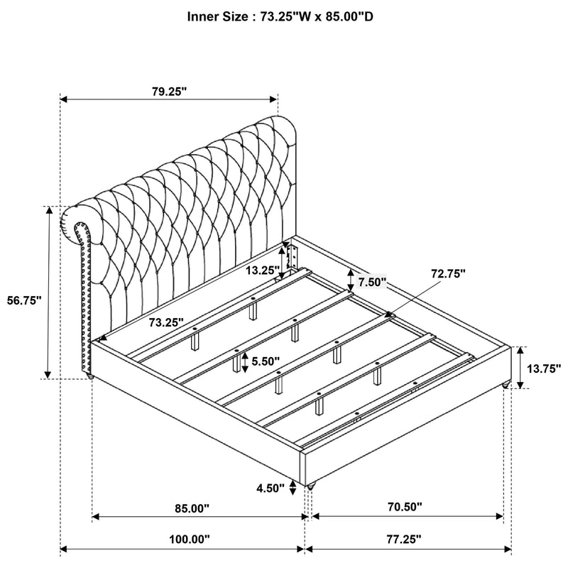 Devon California King Bed - Furniture Center (NY)
