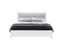 Luccia White Bed with LED, Dresser, Mirror, Nightstand