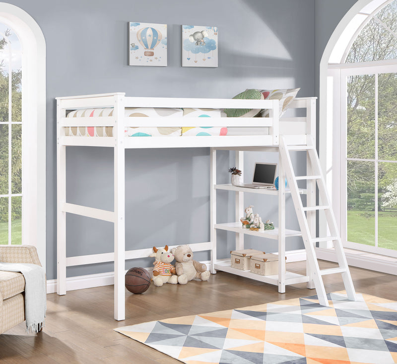 Anica 3-shelf Wood Twin Loft Bed - Furniture Center (NY)
