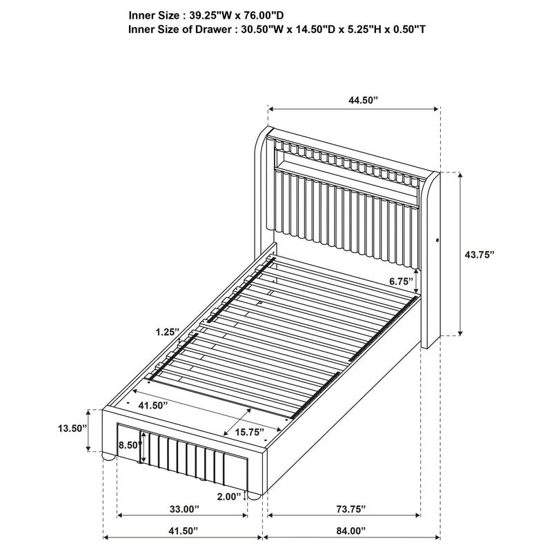 Madison Twin Bed - Furniture Center (NY)
