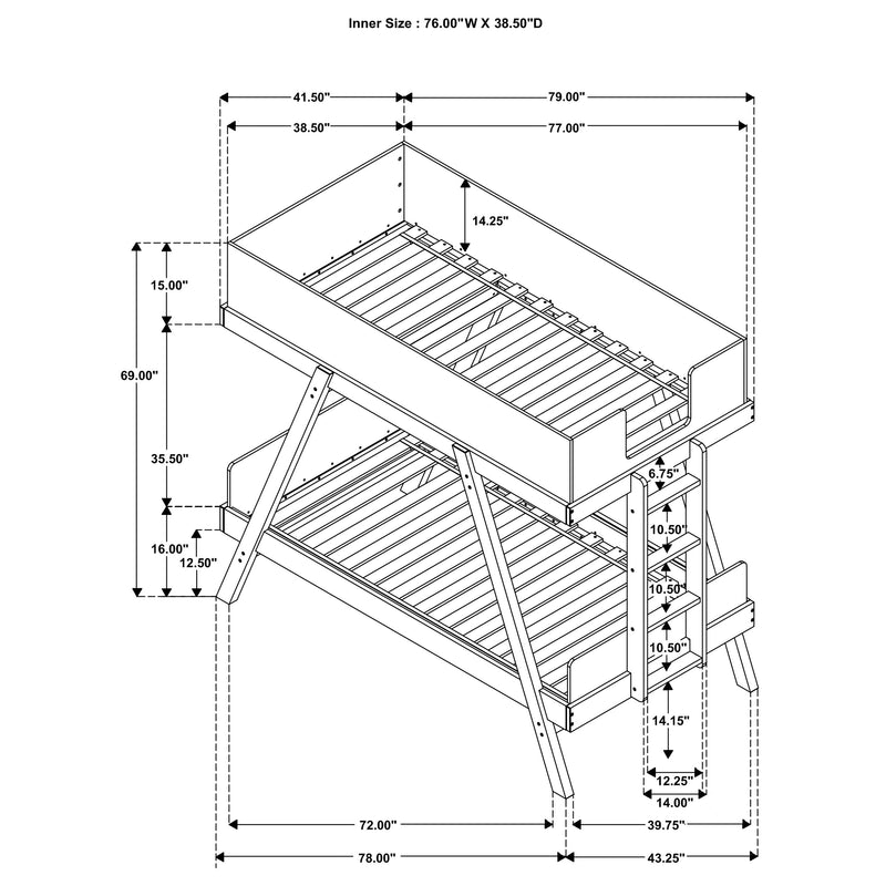 Frankie Bunk Bed - Furniture Center (NY)