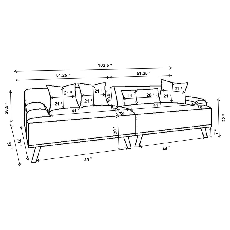 Elizabeth Stationary Sofa - Furniture Center (NY)