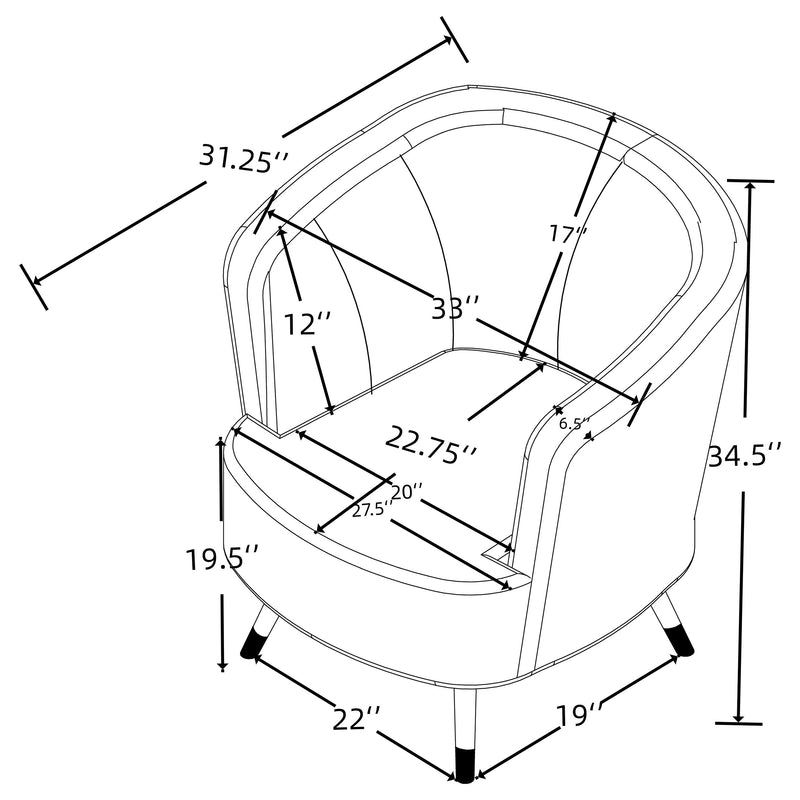 Ellorie Accent Chair - Furniture Center (NY)
