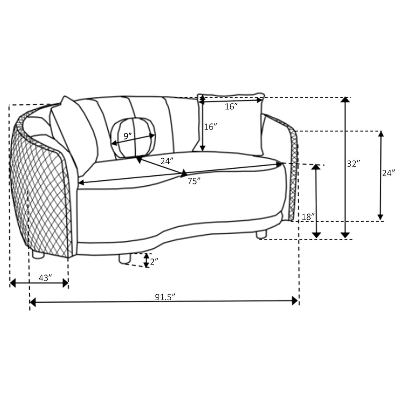 Brookside Stationary 2 Pc Set - Furniture Center (NY)