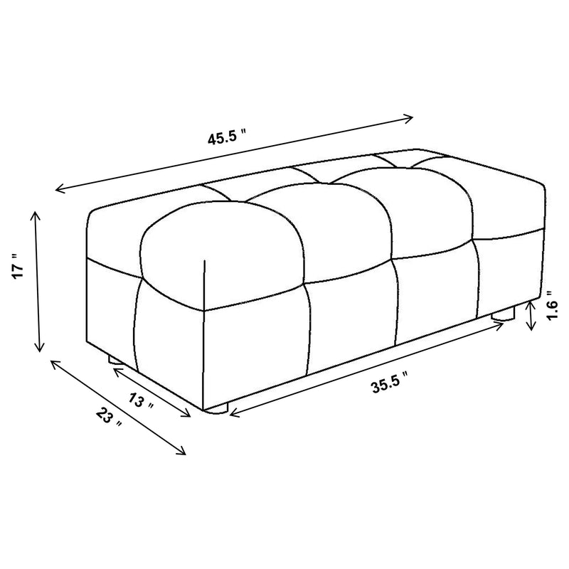 Everly Ottoman - Furniture Center (NY)