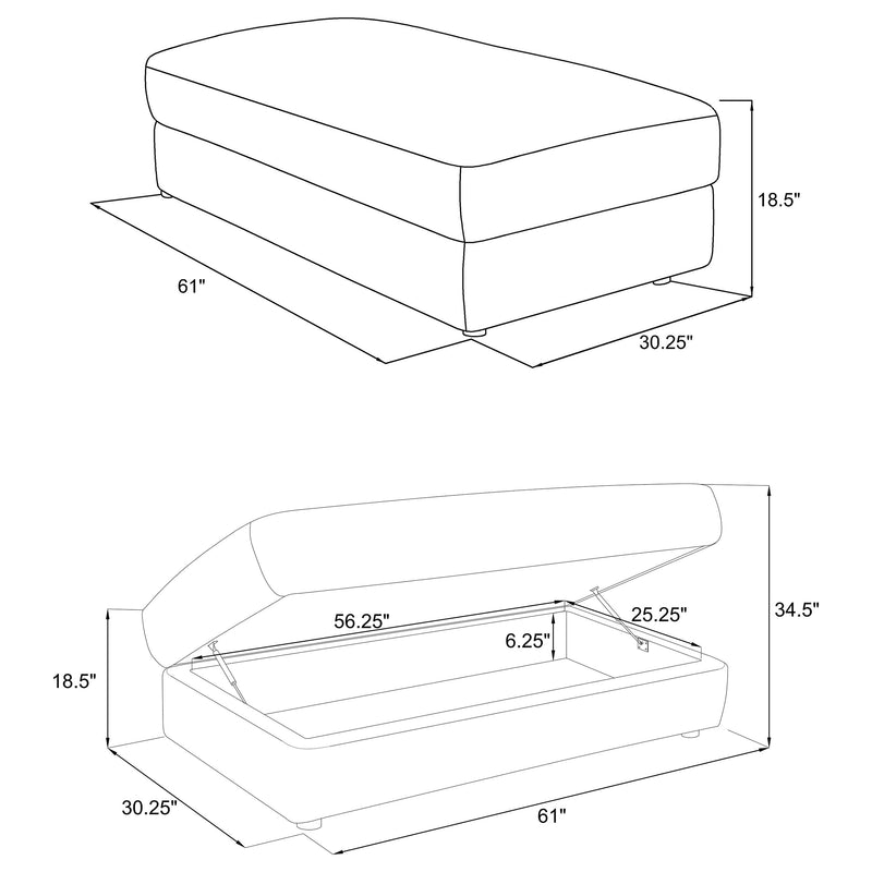 Emberson Ottoman - Furniture Center (NY)