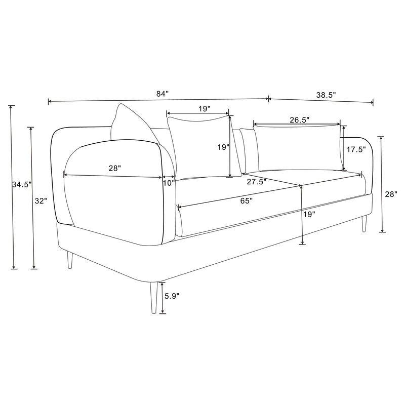 Jade Stationary Sofa - Furniture Center (NY)