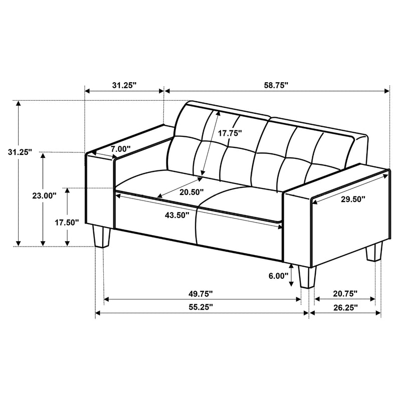 Deerhurst Stationary 2 Pc Set - Furniture Center (NY)