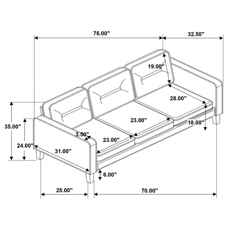 Jonah Stationary 3 Pc Set - Furniture Center (NY)