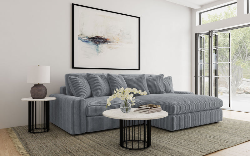 Blaine Upholstered Reversible Sectional Fog image