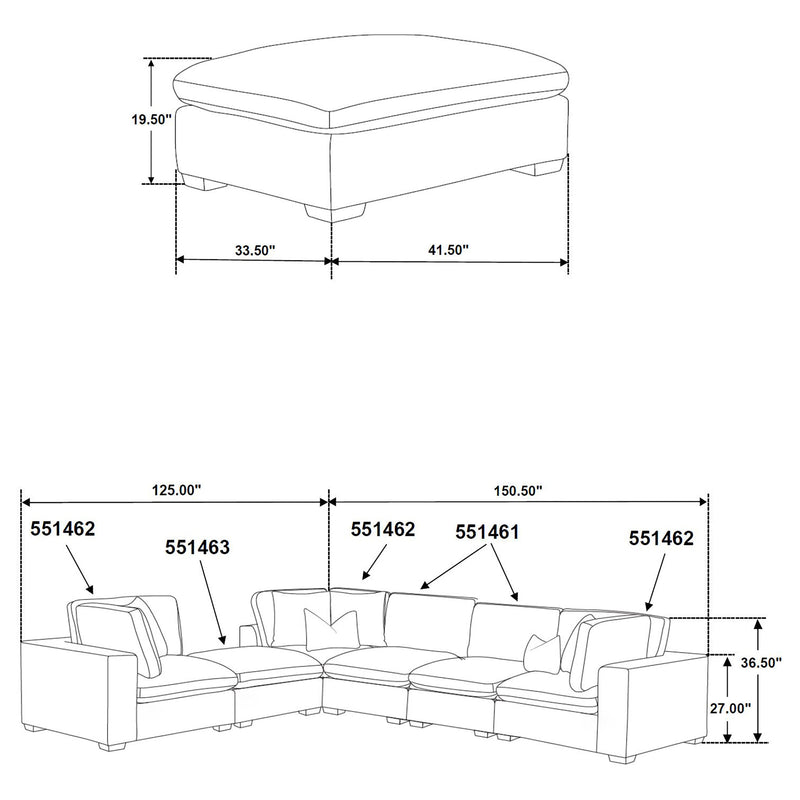 Lakeview Ottoman - Furniture Center (NY)