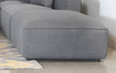 Jennifer Square Upholstered Ottoman Grey