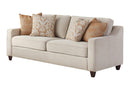 Christine Upholstered Cushion Back Sofa Beige - Furniture Center (NY)