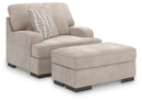 High Profile Chair & Ottoman Living Room Set - Furniture Center (NY)