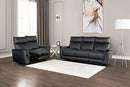 Bienne Loveseat Manual Recliner White & Black