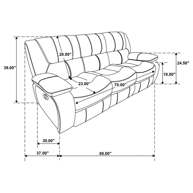 Camila Reclining 3 Pc Set - Furniture Center (NY)
