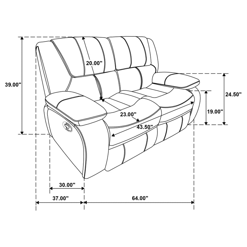 Camila Reclining 3 Pc Set - Furniture Center (NY)