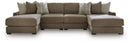 Camellia-Court Double Chaise Sectional - Furniture Center (NY)