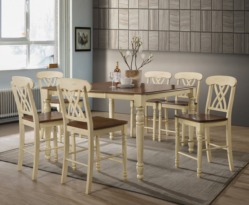 Dylan Buttermilk & Oak Counter Height Table - Furniture Center (NY)