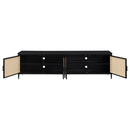 Amherst 4-door 78-inch Metal TV Stand Media Console Black