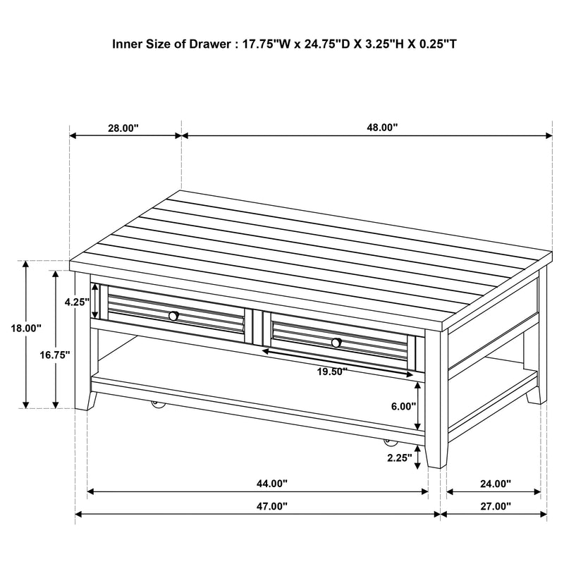 Concord Coffee Table - Furniture Center (NY)