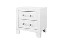 Luccia White Bed with LED, Dresser, Mirror, Nightstand