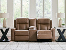 Mackmenville Reclining Loveseat with Console - Furniture Center (NY)