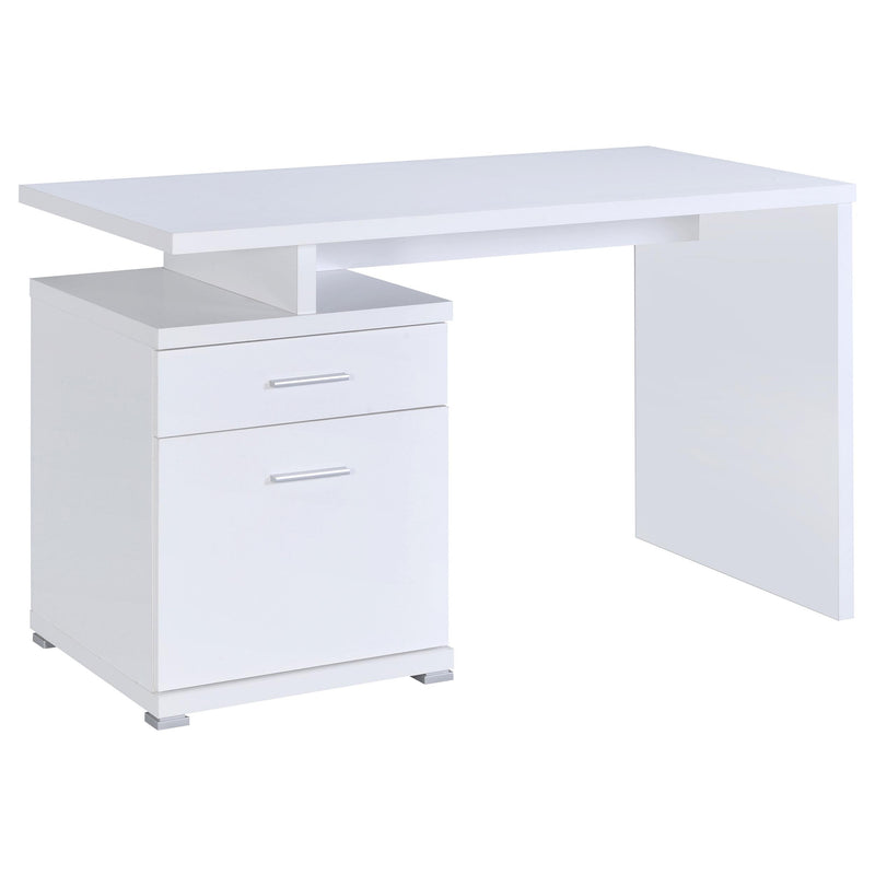 Irving 2-drawer Office Desk with Cabinet White image