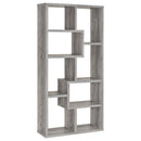 Theo 10-shelf Bookcase Weathered Grey