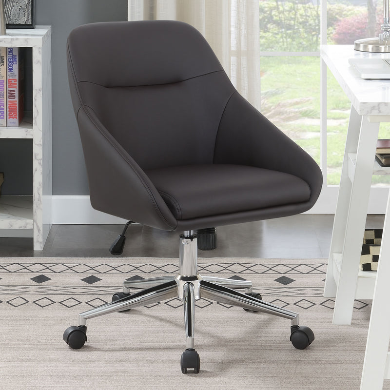 Jackman Upholstered Office Chair with Casters - Furniture Center (NY)