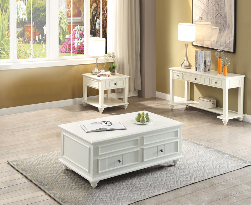 Natesa White Washed Coffee Table - Furniture Center (NY)