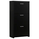 Vivian 3-drawer Shoe Cabinet Black - Furniture Center (NY)