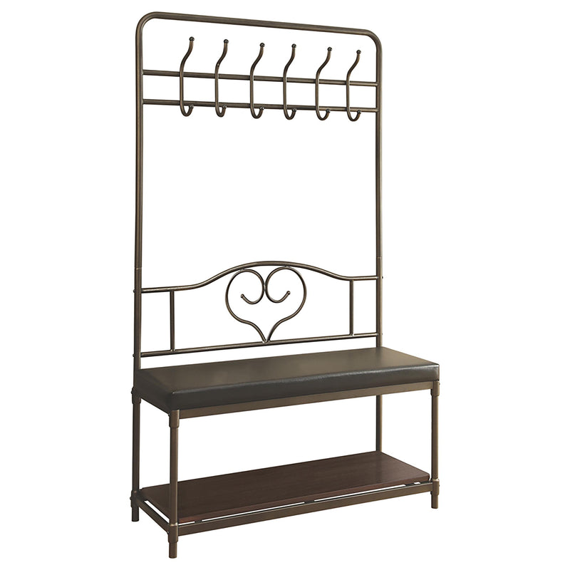 Kiefer Coat Rack with 12 Hooks Black - Furniture Center (NY)