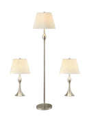 Griffin 3-piece Slender Lamp Set Brushed Nickel - Furniture Center (NY)