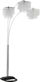 Miriam Crystal Drop Shade Floor Lamp Chrome - Furniture Center (NY)