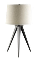 Sabat Tripod Base Table Lamp Black and Light Grey - Furniture Center (NY)