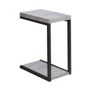 Beck Accent Table Cement and Black - Furniture Center (NY)