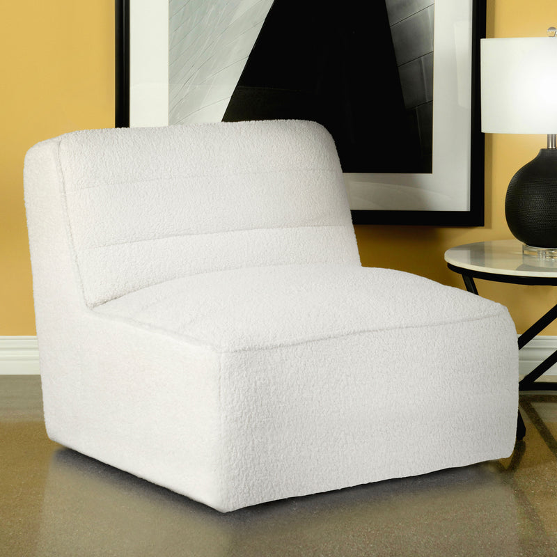 Cobie Upholstered Swivel Armless Chair - Furniture Center (NY)