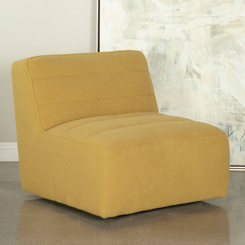 Cobie Upholstered Swivel Armless Chair - Furniture Center (NY)