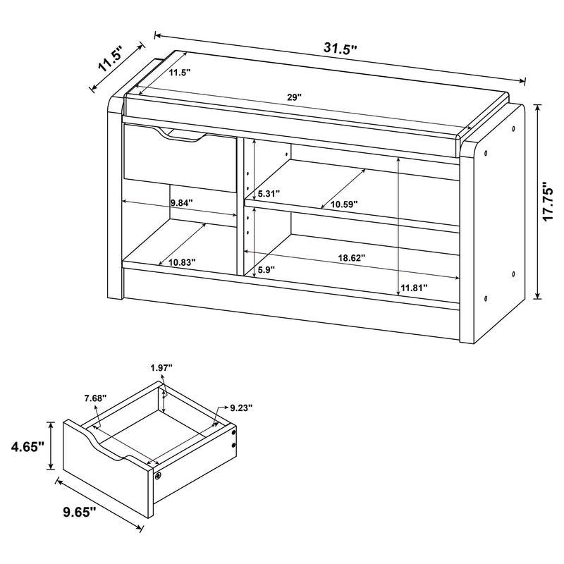 Arrington Shoe Cabinet - Furniture Center (NY)
