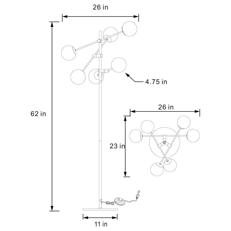 Exline Floor Lamp - Furniture Center (NY)