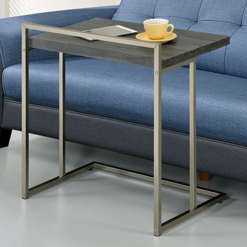 Dani Rectangular Snack Table with Metal Base - Furniture Center (NY)